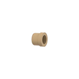 Super Flangeless™ Ferrule PEEK w/SST Ring, 1/4-28 Flat-Bottom, for 1/8" OD Natural - 10 Pack